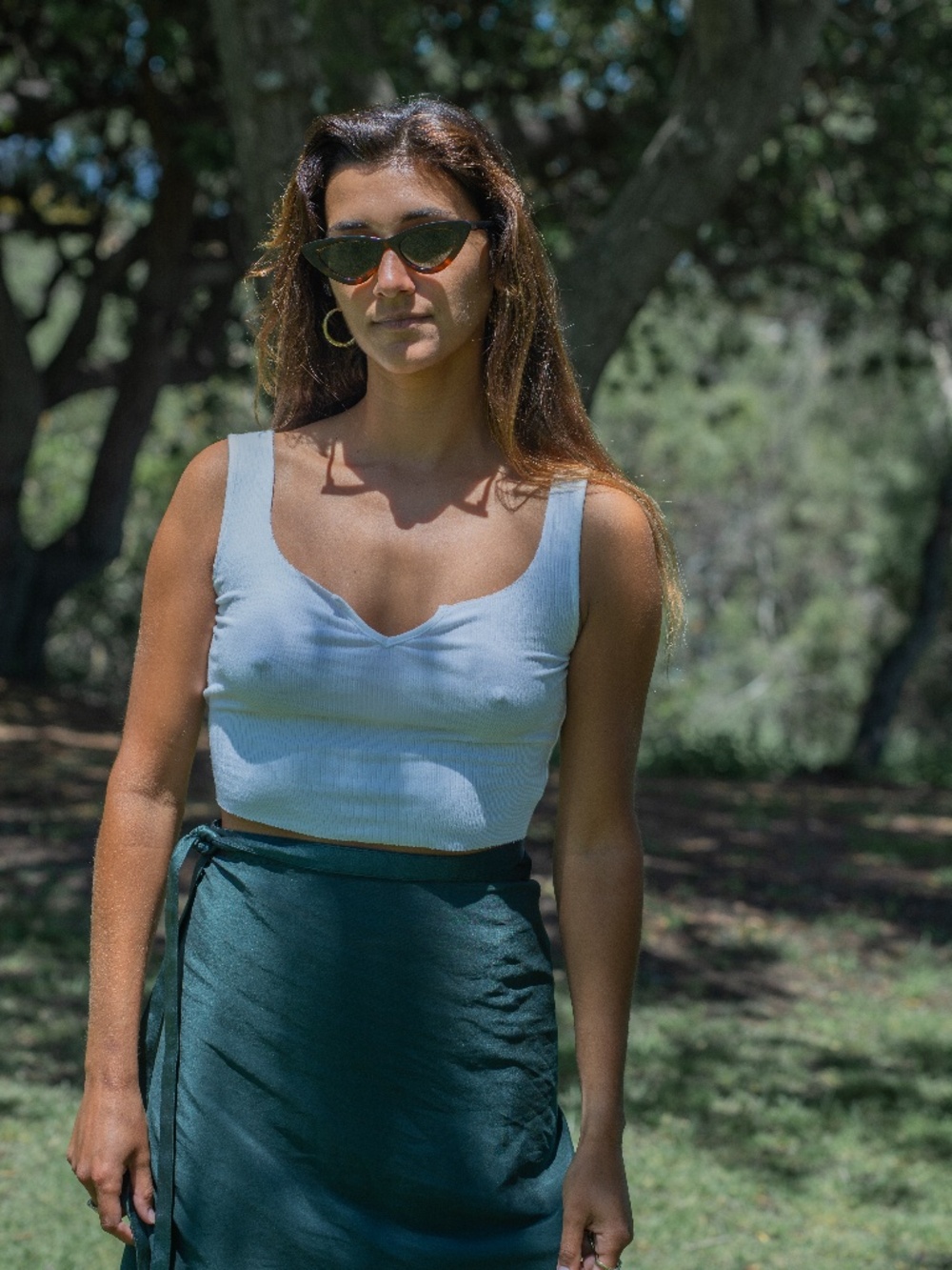 Natural Genuine Silk Wrap Skirt